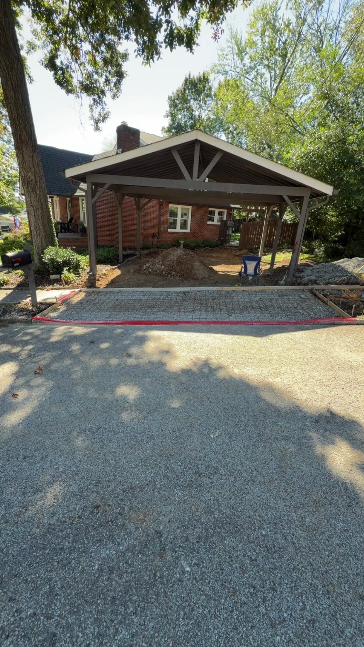 Driveway Entrance Concrete Pour on Chattanooga's North Shore