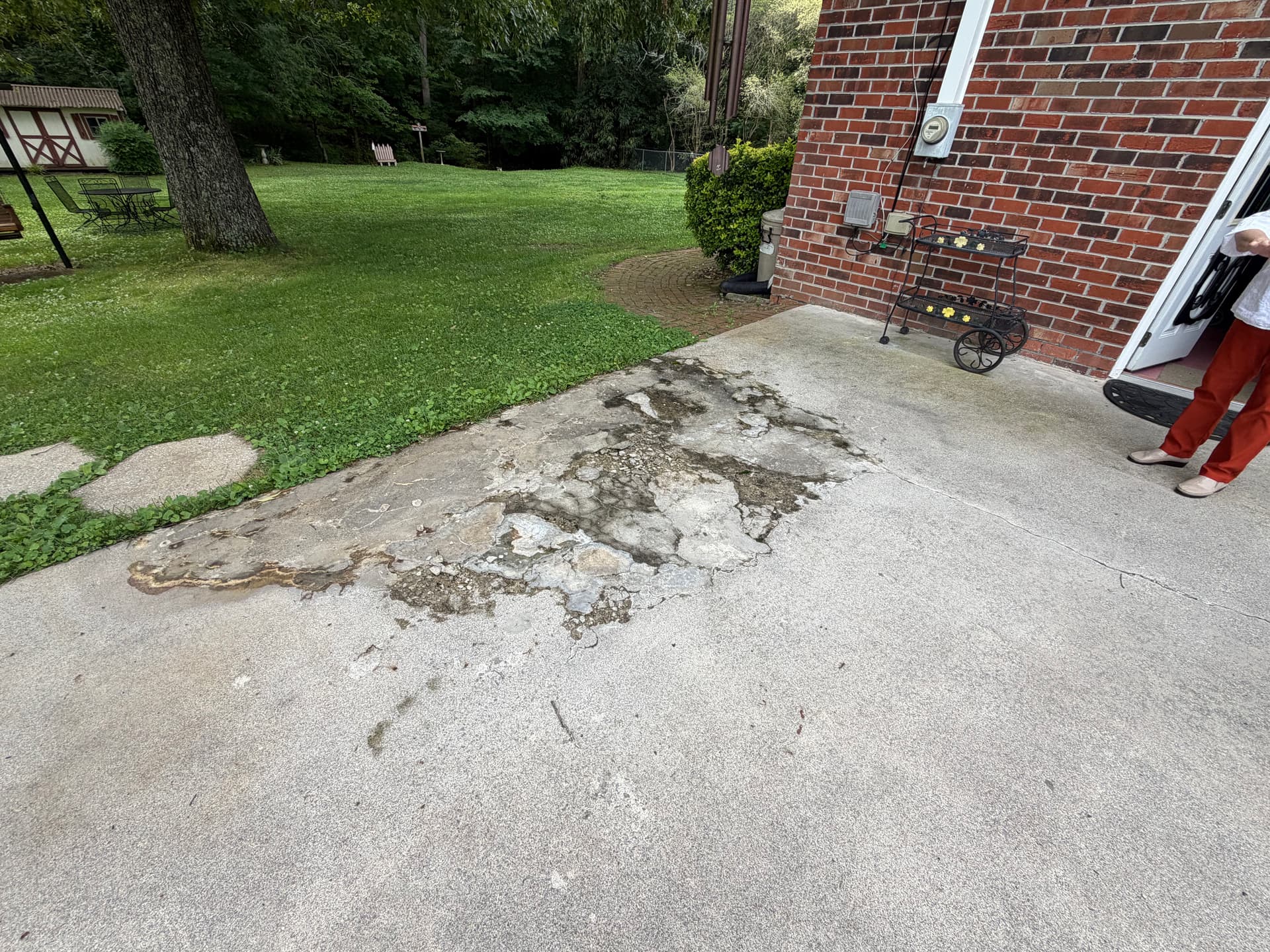 24x24 Concrete Parking Pad Replacement in Birchwood TN