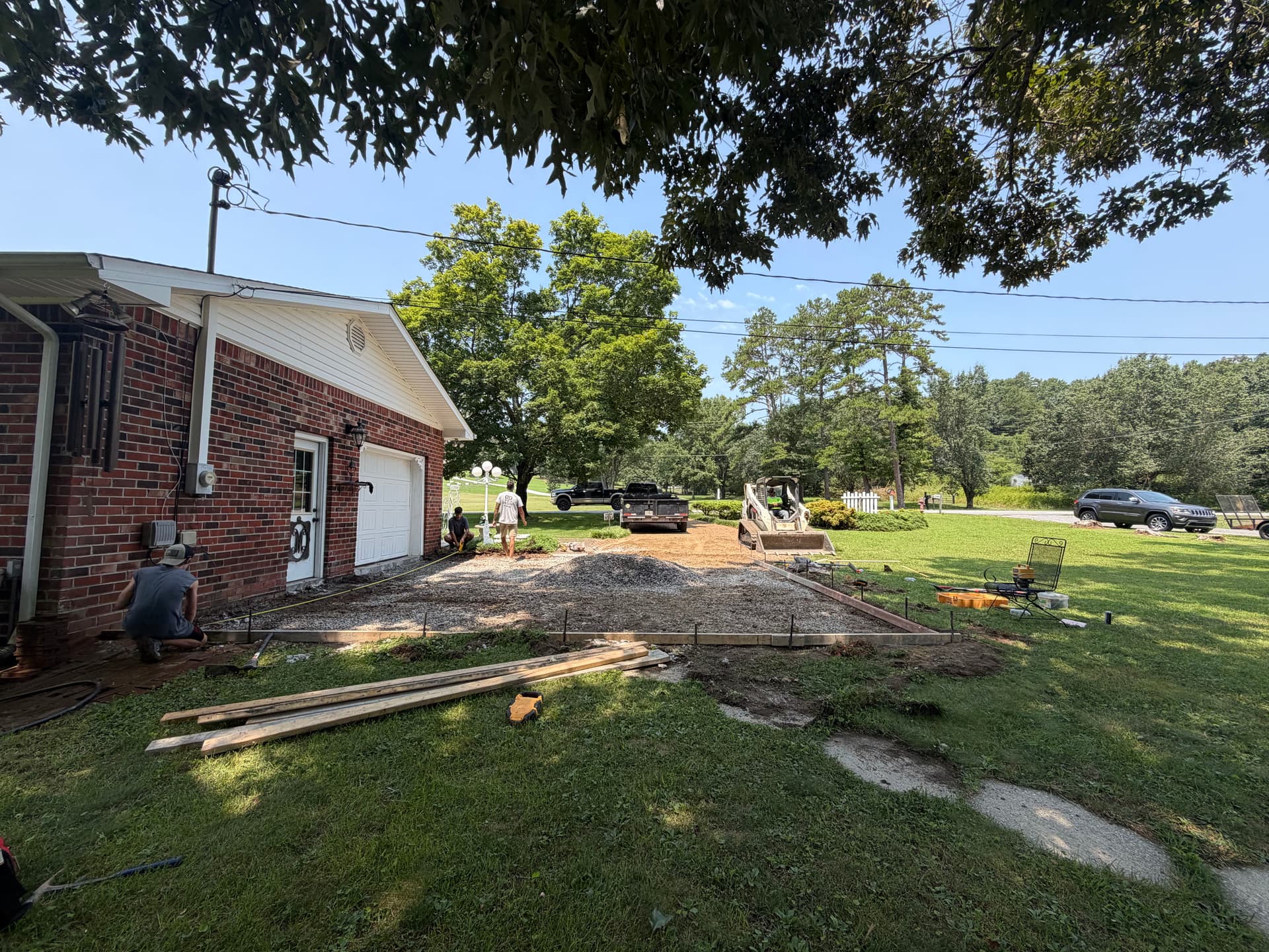 24x24 Concrete Parking Pad Replacement in Birchwood TN