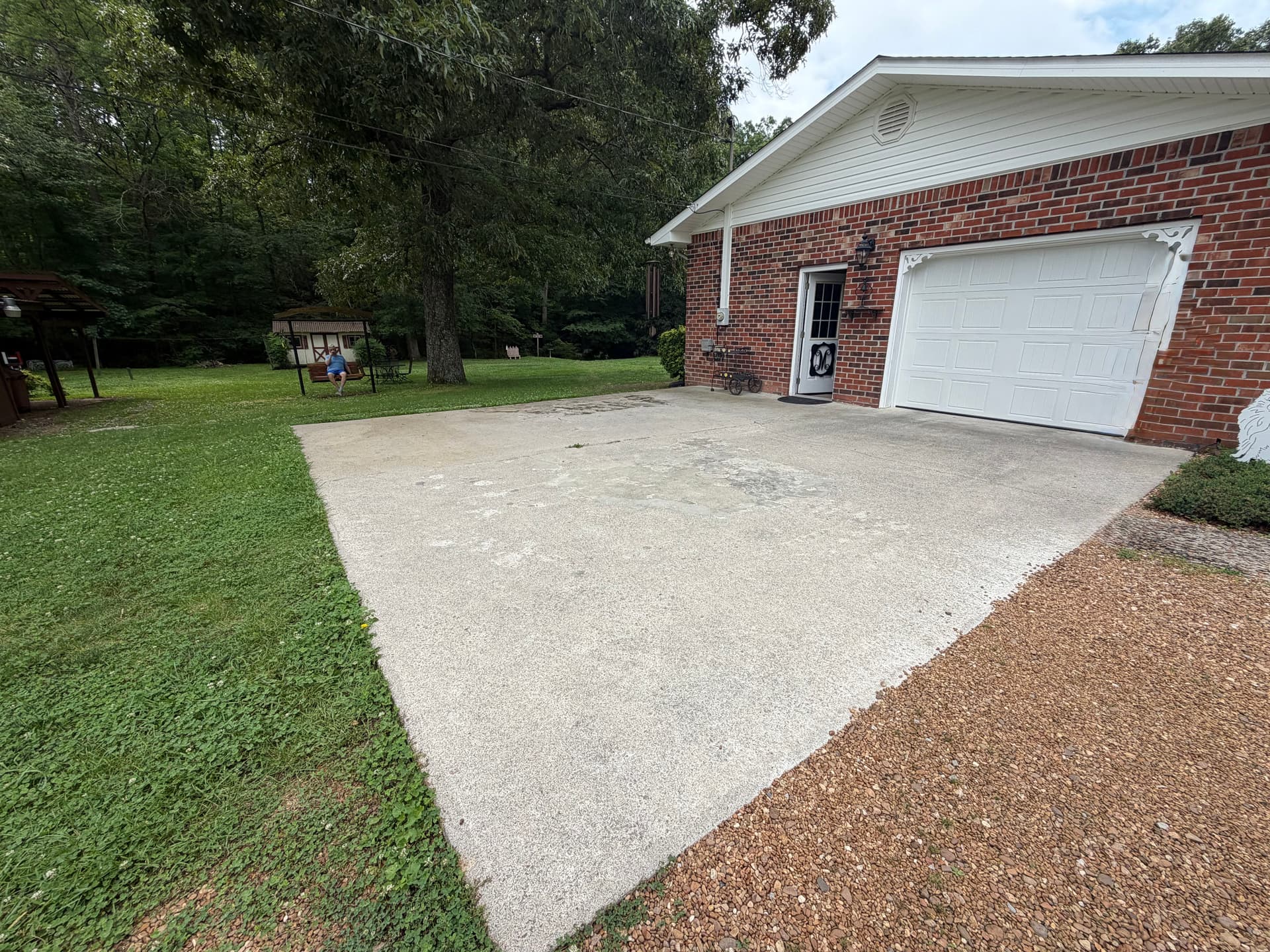 24x24 Concrete Parking Pad Replacement in Birchwood TN