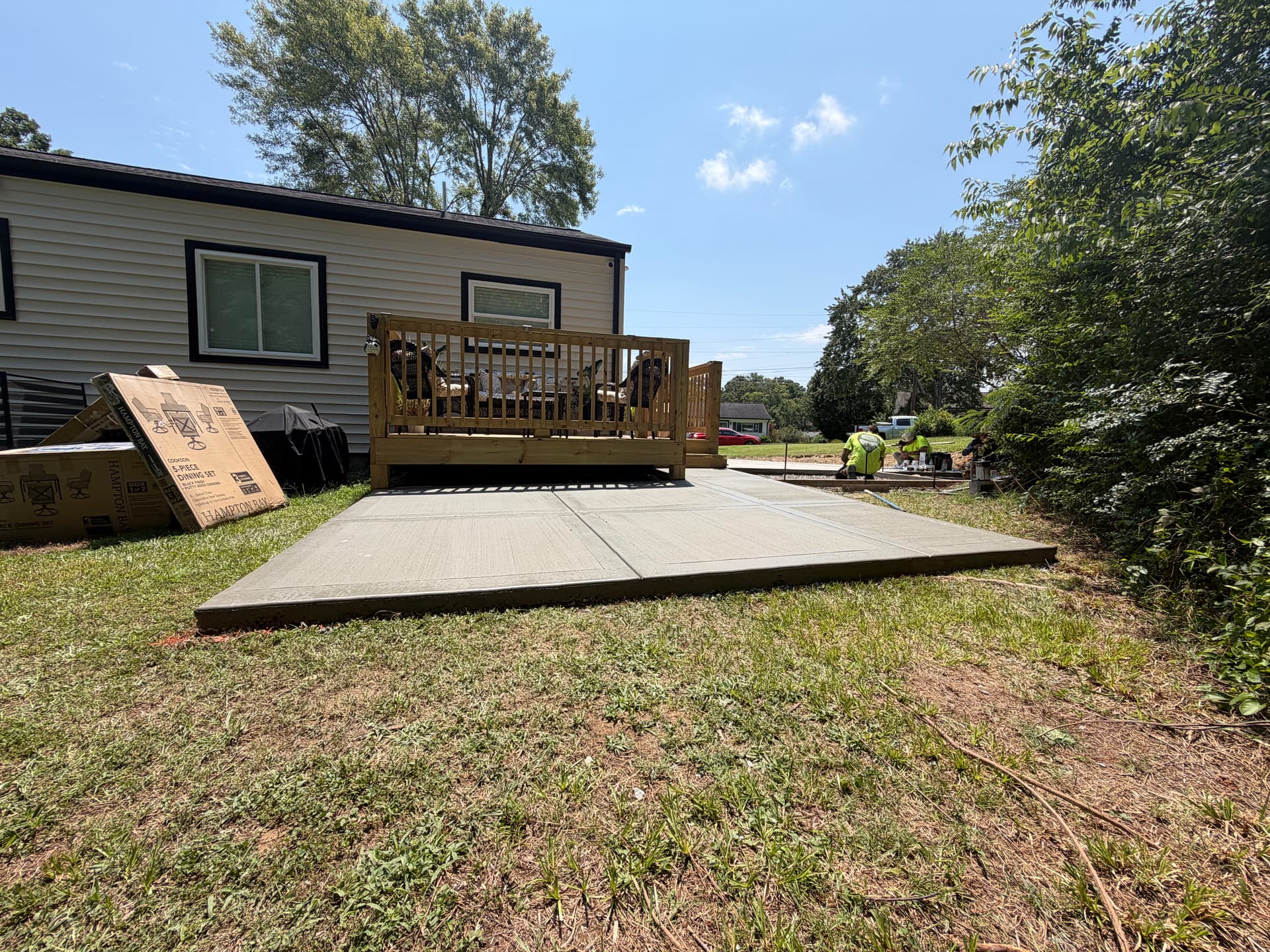 10x12 Concrete Patio with Picture Frame Finish in Hixson