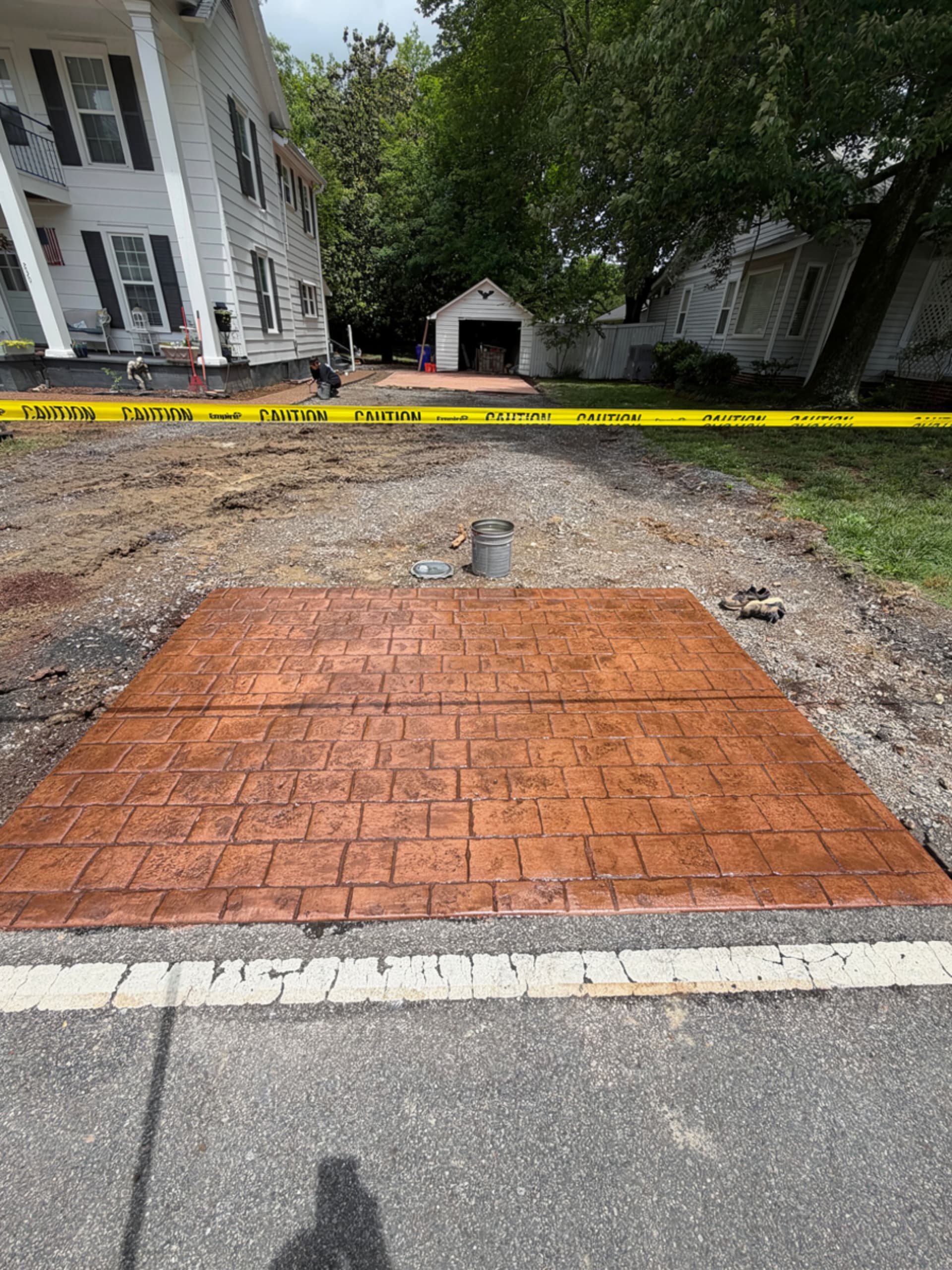 Gallery photos for Stamped Concrete Driveway Built for a Historic Cleveland TN Home: Image #2