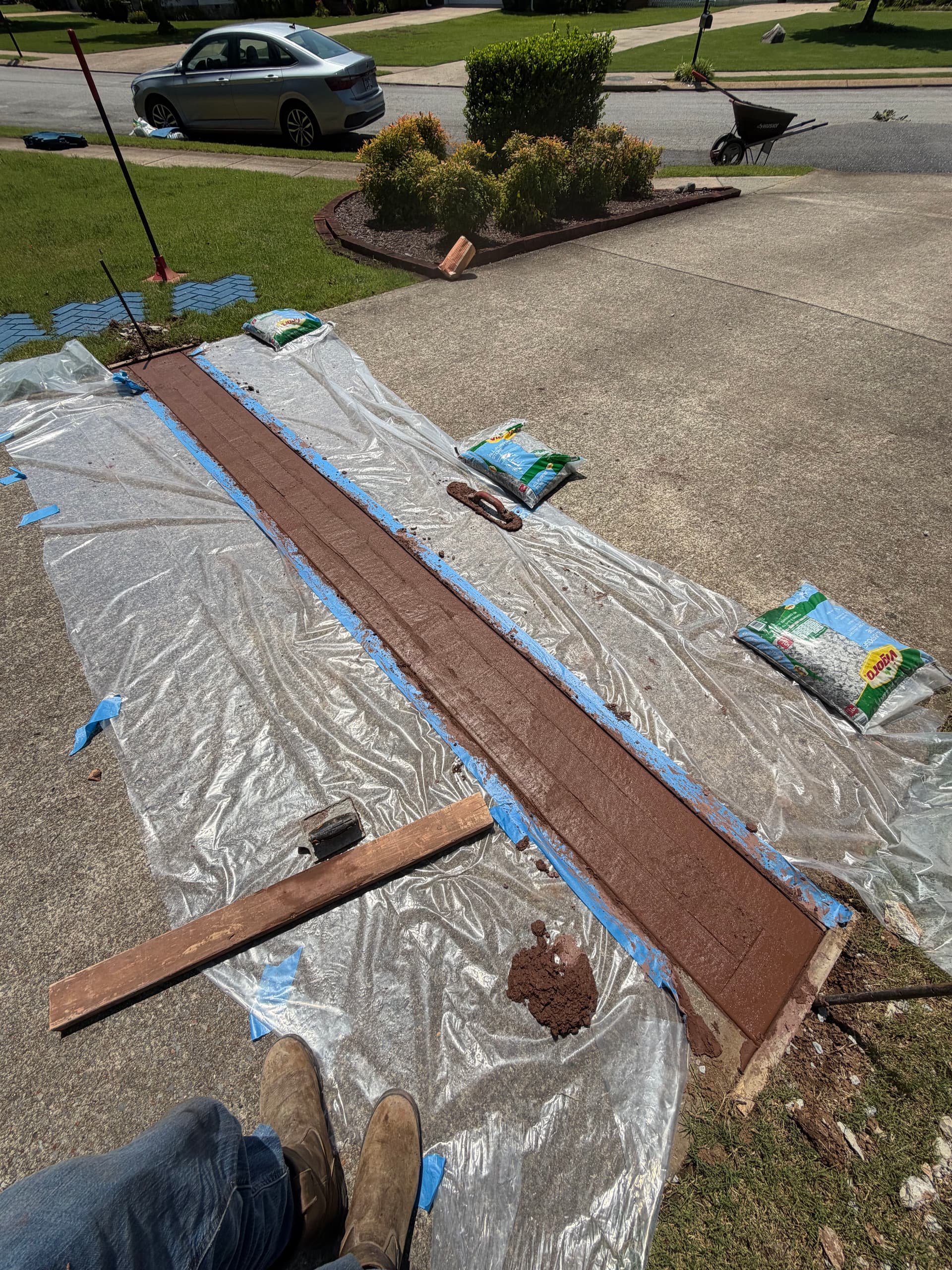 Gallery photos for Sinking Driveway Strip Repair and Re-Stamp in Chattanooga: Image #2