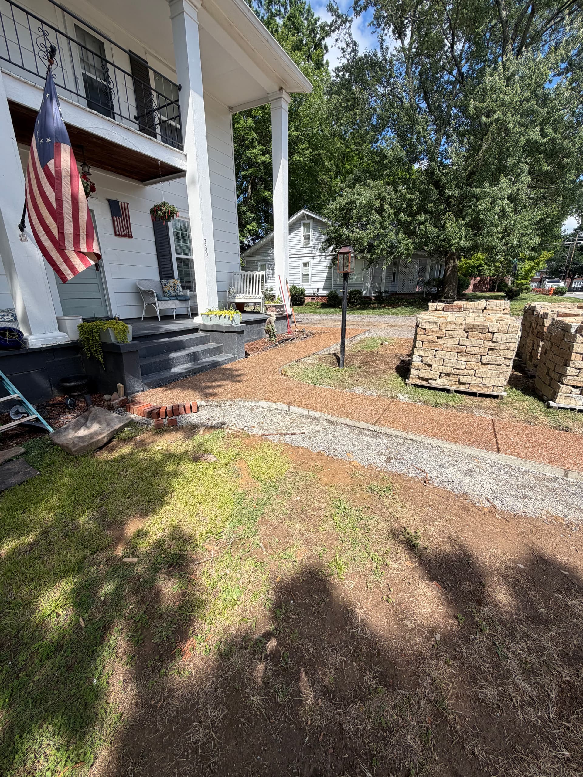 Gallery photos for Stamped Concrete Driveway Built for a Historic Cleveland TN Home: Image #1